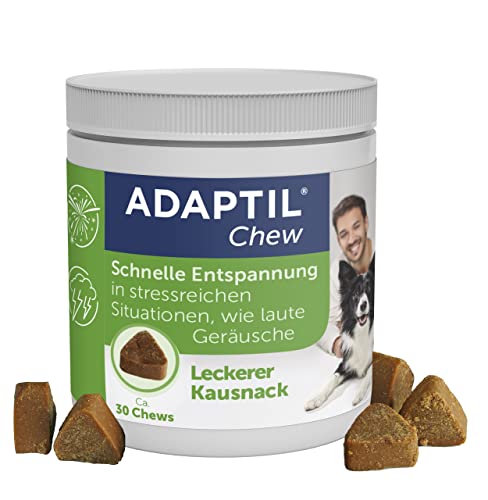 ADAPTIL Chew für Hunde | Beruhigendes Produkt für entspannte Hunde | schnelle Entspannung in stressreichen Situationen | mit natürlichen Inhaltsstoffen | 30 Stück