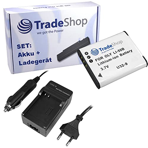 Angebot IM Set: Kamera Li-Ion Akku 1000mAh + Ladegerät mit Kfz Adapter kompatibel mit Panasonic VWVBX090E VWVBX090GK VWVBX-090 VWVBX-090E VWVBX-090GK, Ricoh CX6 CX-6, Pentax Optio WG-2