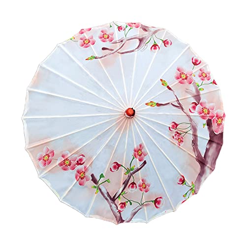 F Fityle Chinesischer Papierschirm Stoff, Geölter Papierschirm, Japanischen Papier Regenschirm, Handgemachte Chinesischer Geölter Ölpapier Regenschirm für Kostüme Musikfestivals Fotografie, Stil b