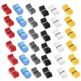 Fader Caps, Faderknopf, Fader Knöpfe, Slider Caps, Mixer Push Keycap, Slider Fader Kappe, Ersatz Fader Knopf Kappe, für DJ Mixer die Lautstärkeregelung der Gitarrenkonsole, Bunte, 36PCS