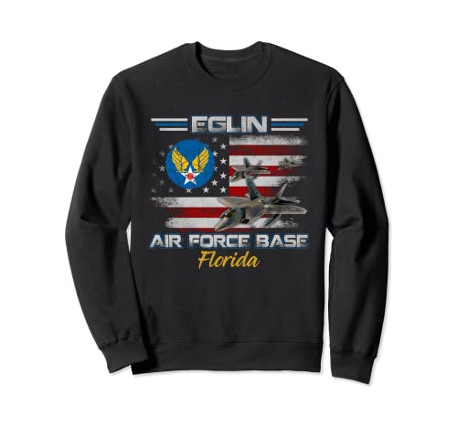 Vintage Eglin AFB Luftwaffenbasis im Veteranentag Florida Sweatshirt