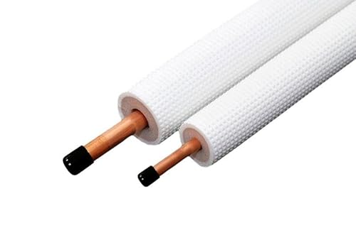 Kältemittelleitung 6/10 x 1,0 mm 25 Meter Kupferrohr isoliert alle Kältemittel, isolierte Kupferleitung, Kühlleitung, Klimaanlage, Kupferrohr, vorisolierte Kupferleitung