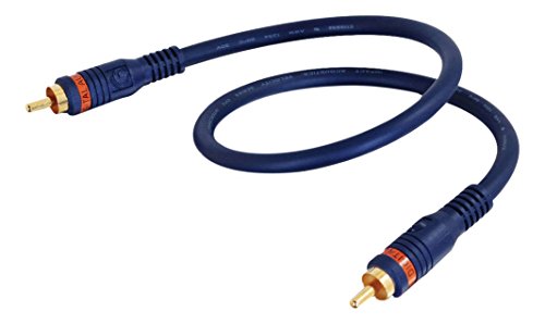 C2G 1M Velocity RCA zu RCA S/PDIF Digital Audio Coax Kabel Geeignet fàur Surround Sound System, Vorverstärker, Heimkino, HDTV, Hi-Fi Systeme, Soundbar, DJ Equipment und mehr