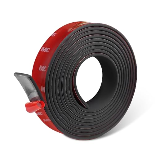 Riisoyu Gummistreifen Selbstklebend, 3.2m x 25mm x 3mm Neopren Gummimatte Gummiplatte Vollgummi Gummiprofil für Dichtungen DIY Bodenbeläge Schutz Anti-Vibration Anti-Rutsch Isolation Abdeckung