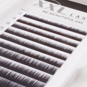 Augenbrauen Wimpern, gerade, ohne Curl, zum Stylen, Verlängern und Verdichten von Augenbrauen, Augenbrauen-Rekonstruktion, Augenbrauen-Verdichtung, Box mit 3 verschiedenen Längen, schwarz