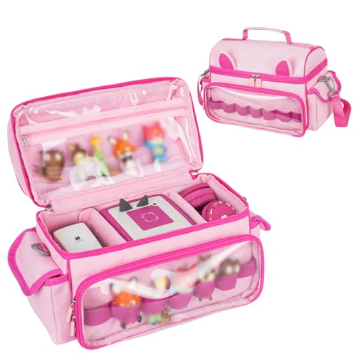 Tasche für Toniebox Starter Set, Tragetasche für Toniebox Audio Player, Transporttasche für Tonies Hörfiguren und Zubehör, Rosa (Nur Tasche)