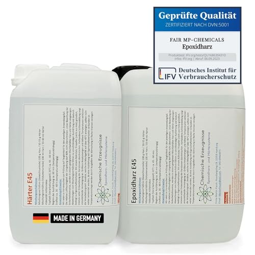 20 kg Epoxidharz Set - 2K - Transparent Epoxydharz Gießen + Härter für Schmuck, Kunstwerke, Handwerk und mehr - Laminierharz - (1,75kg - 20kg)