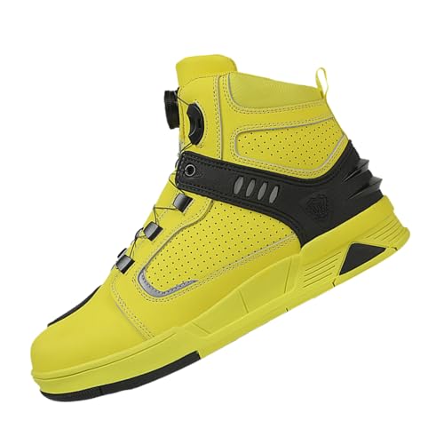 Kraftpaid Motorradschuhe FüR Herren,BelüFtete Motorradschuhe FüR Herren,MotorradSportschuhe,VerschleißFest,Mit Einstellknopf,Atmungsaktiv,Geeignet FüR Motorradreisen,GeläNdefahrten,Pendeln