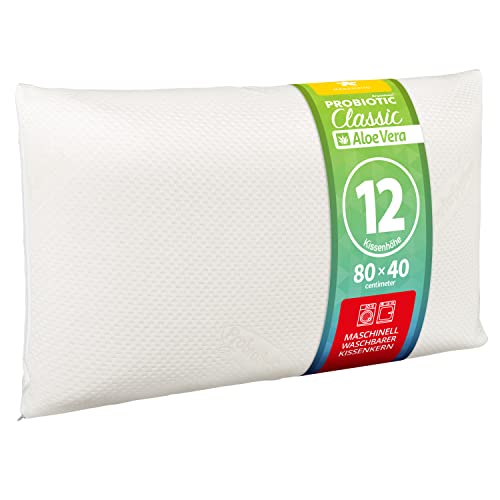 MABAMAHO Probiotic Orthopädisches Nackenstützkissen mit Aloe Vera aus Memory Viscoschaum 40x80x12 cm Waschbar