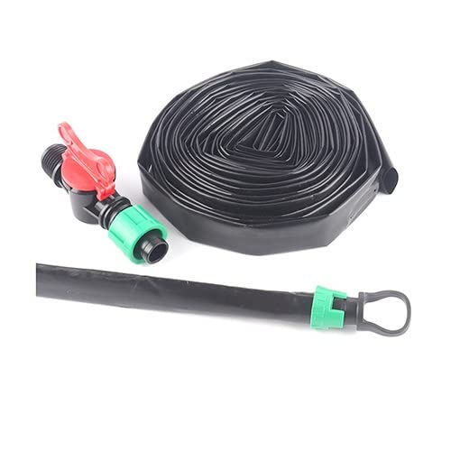 FBANULPEX Drip Tape Bewässerungsschläuche，Flache Rohre 2-Loch × Abstand 40 cm Tropfband-Tropfbewässerungssystem-Kits(5m Kits)