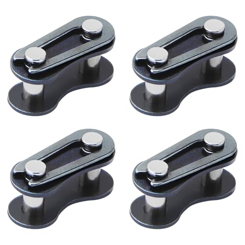 Healife 4 Stück Kettenglieder, Ketten, Stahllegierung Robust, Silber - Motorrad Kette für Kinder - Ersatzteile für Pocket Bike, ATV Quad 50cc 70cc 90cc 110cc 125cc