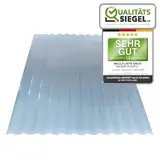 KAISER plastic® Wellplatte Sinus | Xtra Strong (PC) | Glatt und klar | 0,8mm Stärke | Welle 76/18 | 90 x 117 cm | 10 Stück | Made in Germany