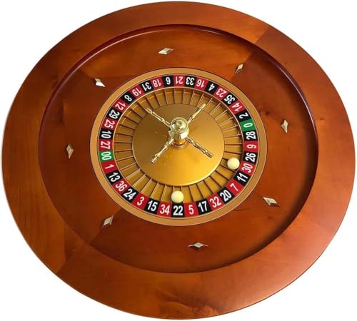 HWGANX Roulette-Rad Aus Holz, Professionelles Roulette Großer Hölzerner Roulette, Luxuriöser, Luxuriöser Europäischer Roulette-Game-Night-Muss-Must-Muss Unterhaltung Und Freizeitbrett Spiele-001