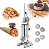 LZDOYY Kommerzieller manueller Churro-Maker – spanische Churrera-Maschine aus Edelstahl, lateinamerikanische Frucht-Donut-Maschine, manuelle Wurstfüllmaschine für Restaurants und Bäckereien,3L
