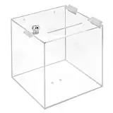 Zeigis Losbox aus Acrylglas mit Schloß in 200x200x200mm Spendenbox/Aktionsbox/Gewinnspielbox/transparent/durchsichtig/Acryl/Plexi/abschließbar
