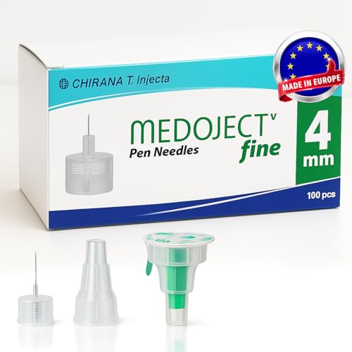 Sterile Einweg-Nadeln 32G (0,23 x 4mm) - 100 Stück Mit Schutzfolie Für Labor, Industrie, Kosmetik, Lebensmittelherstellung, Epoxidharz, Parfüm, Schmierstoffe, Dichtstoffe