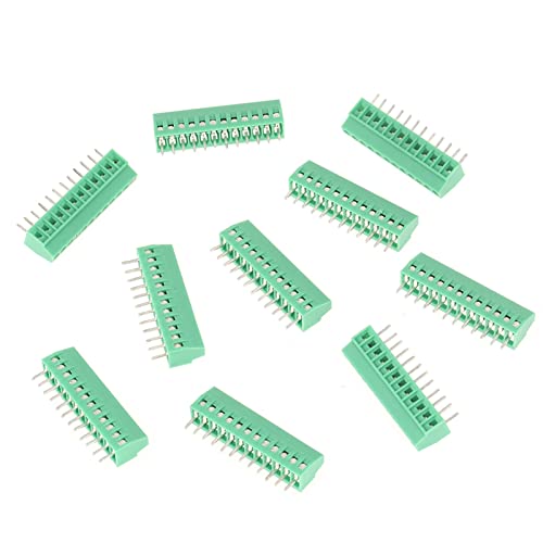 Universeller 12 -Pin -2,54 -mm -Tonhöhe Grüne PCB -Schraubanschlussanschluss, Leicht zu Schweißen, Stabil und Zuverlässig, Großartige Brandschutzleistung, Sicher mit 10