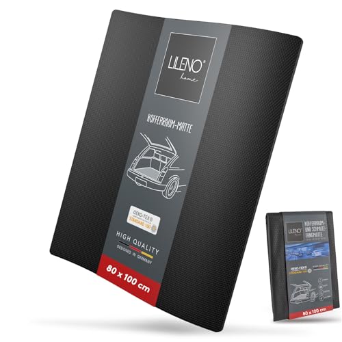 LILENO HOME Universal Anti Rutsch Schmutzmatte [80x100cm] Zuschneidbar und Wasserdicht - Antirutschmatte Auto - Kofferraummatte - Antirutschmatte Schubladen - Kofferraum Schutzmatte