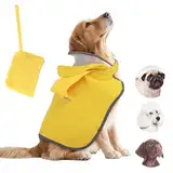 Grevosea 1 Stück Regenjacke Hund Hunderegenmantel Wasserdichter Hundemantel Verstellbare Hunderegenjacke mit Reflektierenden,Regenmantel Hund mit Reißverschluss für Spaziergänge -M