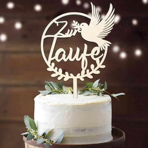 Cake Topper Taufe, Holz Tortendeko Taufe, Zur Taufe Tortendeko, Taufe Cake Topper, Tortendeko Taufe Mädchen Junge, Taufe Deko torte, für Taufe Deko