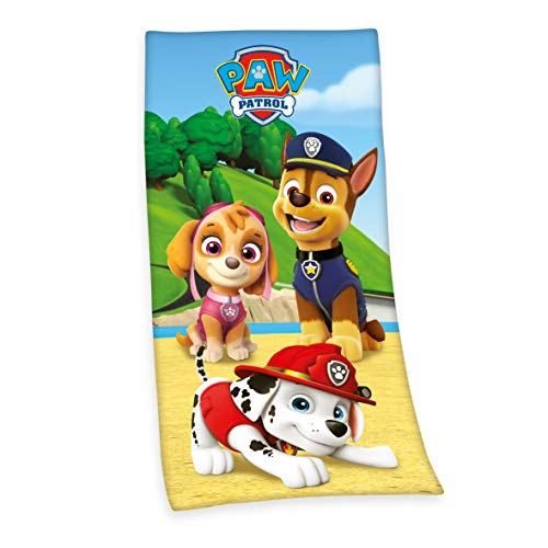 Herding PAW PATROL Badetuch, 150 x 75 cm, Baumwolle, Mehrfarbig