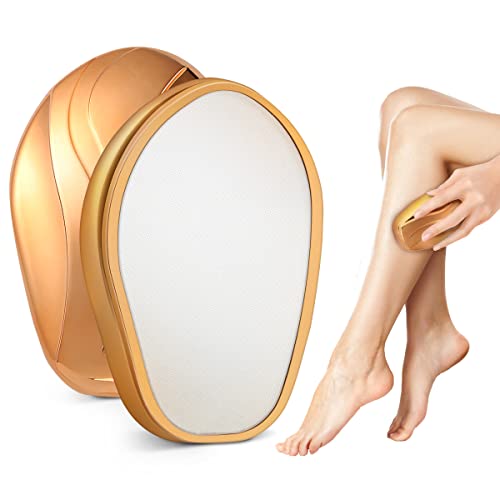 Crystal Haarentferner, Nano Epilierer für Damen Herren Wiederverwendbarer Magic Crystal Haarentferner Stein für Körper Beine Arme Rücken Peeling (Gold)