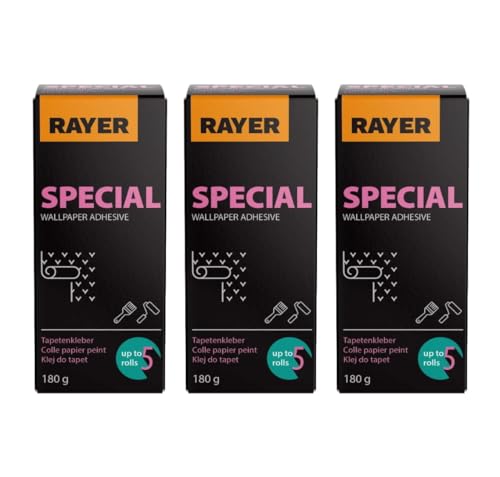 Rayer - SPECIAL - Universal Tapetenkleister Für Papier und Vinyltapeten auf Papierunterlage 3x180g