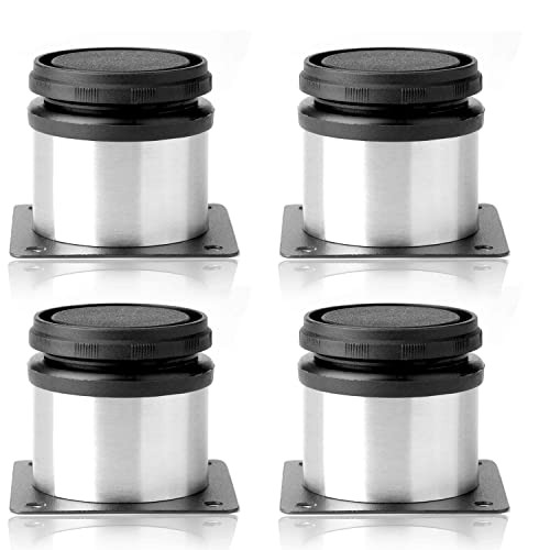 Silber-Schwarze, runde, verstellbare Edelstahl-Füße Küchenmöbel, 50 x 50 mm