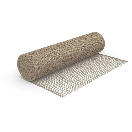blizz-z Böschungsgewebe Jute 1,22 m x 50 m (1 Rolle) | Erosionschutzmatte für Gartenpflege, Böschungen, Uferbefestigung Teiche | Jutegewebe Stärke 500 g/m², Maschenweite 18 × 11 mm | 100% biologisch