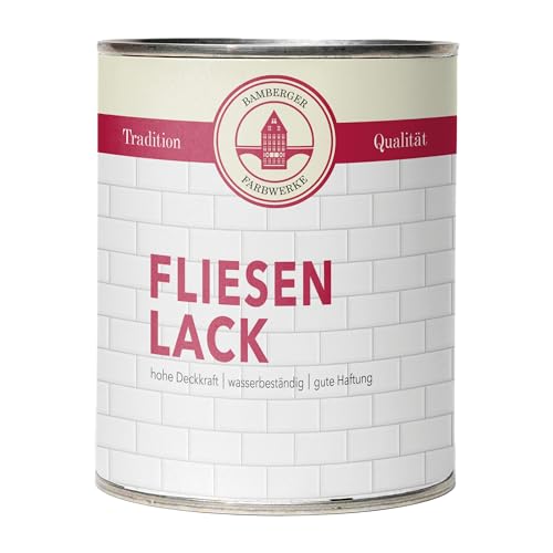 Bamberger Farbwerke Fliesenlack Fliesenfarbe matt (Wand- & Bodenfliesen) (Schwarz matt, 750ml)