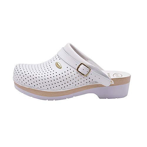 Scholl Unisex Clog SUPERCOMFORT Schuh für Medizinisches Fachpersonal, Bianco, 39 EU