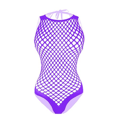 WKAYsIV Sexy Damen Dessous Lack Dessous Rot Sexy Dessous Damen Bodys Dessous Sexy Lingerie Sexy Frau Unterbrust Dessous String Bikini Spitze(Lila,均码)