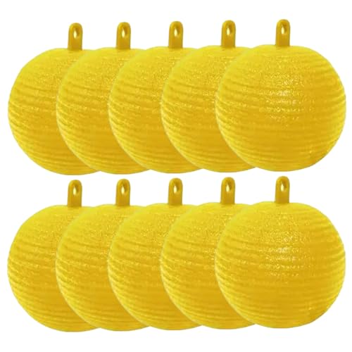 Fly Trap Ball 10pcs 3.27in Fliegenfänger wasserdichtes Sonnenfassungsflocken mit Klebstoff -Locker -Hängefalle für den Obstgartengartenmarkt