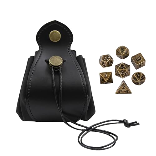 Würfelbeutel, Kordelwürfel Bag - Game Dice Storage Artificial Leder Draw String -Tasche | Tragbarer Schmuckbehälter, Board -Requisiteur -Organisator für Reisen, Zuhause, Klassenzimmer
