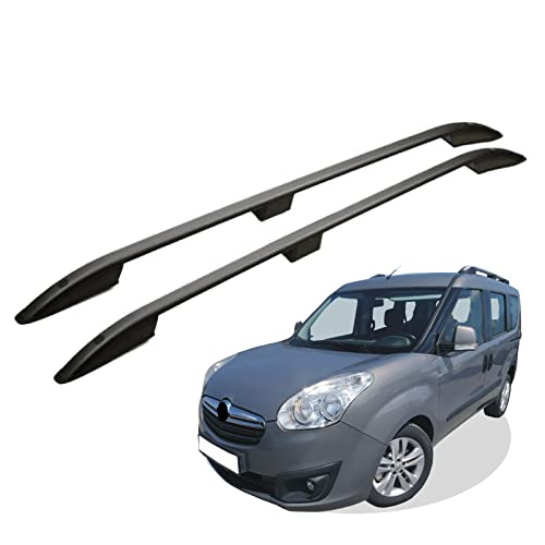 RC Royal Class Dachreling aus Aluminium eloxiert passend für Opel Combo L2 lang (LWB) Baujahr 2012-2018 passgenau in Schwarz mit Allgemeiner Betriebserlaubnis (ABE)