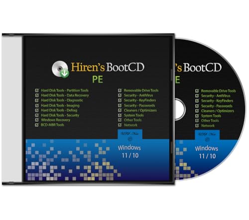 Hiren's BootCD PE, Ersthilfe & Notfall-software für Windows Betriebssysteme [System-Diagnose- und Reparatur-Tools]