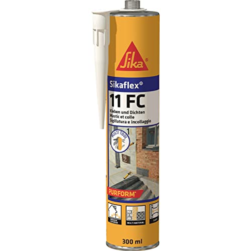 Sika – Kleb- und Dichtstoff – Sikaflex-11 FC Purform weiß – geeignet für übliche Baustoffe – lösemittelfrei und emissionsarm – 300 ml