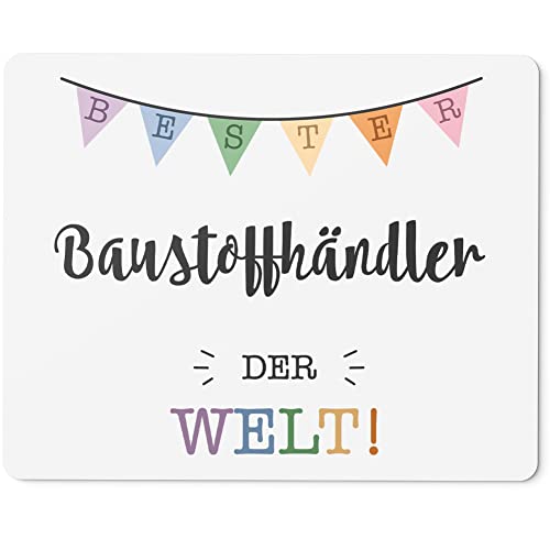 JUNIWORDS Mauspad Mousepad, Bester Baustoffhändler der Welt (5691667)