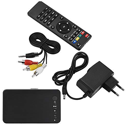 Multimedia-Player, HDMI 1080P Multimedia-Player Unterstützung für Low-Media-Media-Player SD-Karte, Mobile 2,5-T-Festplatte(European regulations)