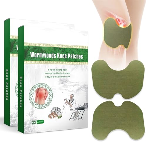 MYMULIKE Schmerzlinderung Patch 64PCS Wärmepflaster Pain Relief Patch Selbsterhitzender Natürlicher Wermutaufkleber für Hals Knie Muskeln Gelenke Schmerzen Schmerzen (64 Stück)