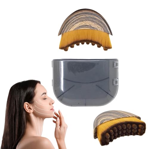 Lymphatische Gesichtsbürste, Sanftes Lymphdrainage-Massagegerät, Trockene Gesichtsbürste, Kinn- und Kieferformung, Ergonomisch Geformt, um Sich Der Haut Genau Anzupassen und Ermüdung zu Vermeiden