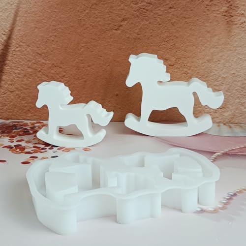 2 Stück Silikonformen Gießformen Horse, 3D Silikonform Horse Silikonform Tiere, Gießformen Horse für Bastelarbeiten, Gips, Kunsthandwerk