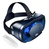 VR Brille für Handy, Virtual Reality 3D Brille mit Fernbedienung, 3D VR Glasses Virtual Reality Brille PC Unterhaltung Anti-Blaulicht kompatibel iPhone Samsung Android 5,0-7,0 Zoll