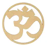 CONTRAXT Ohm zeichen Spirituelle deko holz. Mandala wandbild aus holz Vintage meditation zubehör indien indische om zeichen symbole deko buddha wanddeko esoterik dekoration (Ohm, MDF)