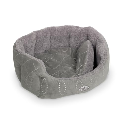 Nobby Komfort Bett oval "CENO" grau / grau L x B x H: 65 x 57 x 22 cm