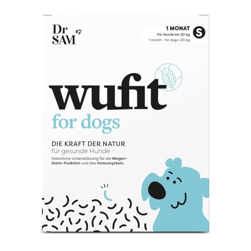 Dr. SAM wufit Dogs - Wurmkur sekundierende Tabletten für Hunde, 100% pflanzlich, als Unterstützung der natürlichen Magen-Darm-Funktion, für Hunde bis 20kg