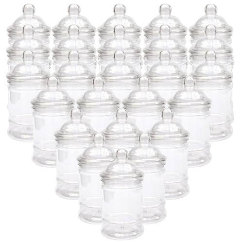 Victorian Plastic Jar with Screw Lid 380ML (25) by jars2u