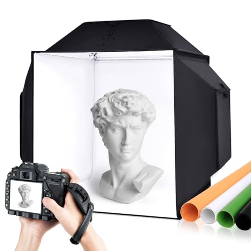 STN Fotobox 40cm Super Hell Fotostudio 480 LEDs Dimmbare Lichtbox mit 4 Hintergründe