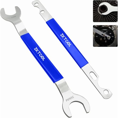 ZKTOOL 32mm & 36mm Werkzeug zum Entfernen der Lüfterkupplung für BMW Ford GM Chevrolet. Schraubenschlüssel zum Entfernen von Muttern, Radkappen und Kupplungen, Wasserpumpenhalter-Ausbauwerkzeugsat
