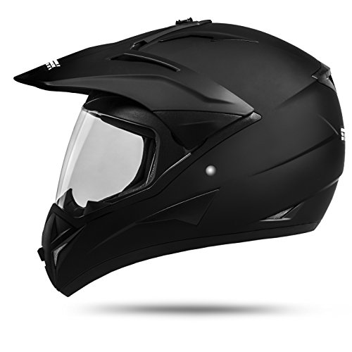 ATO-Moto 801 GS War Matt Größe: M 57-58cm Enduro Helm mit Visier für Quad ATV Motocross Motorradhelm ECE 2205